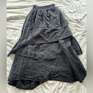 Elegant Black Layered Skirt